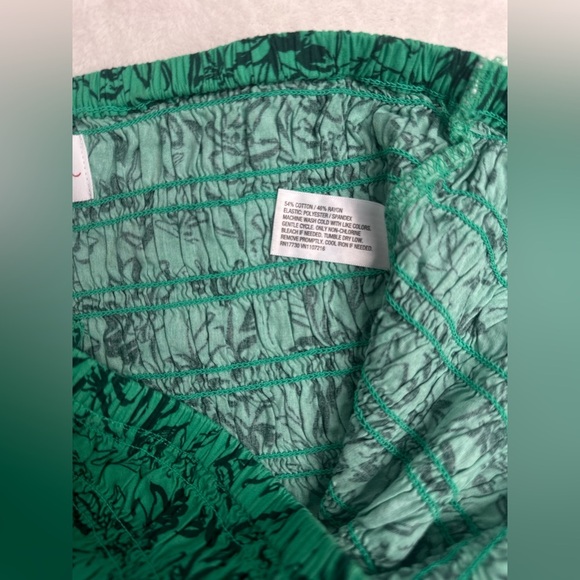 Isabel Maternity Skirt Size Large Green Floral Comfortable Casual  2pc  Set - Picture 5 of 9